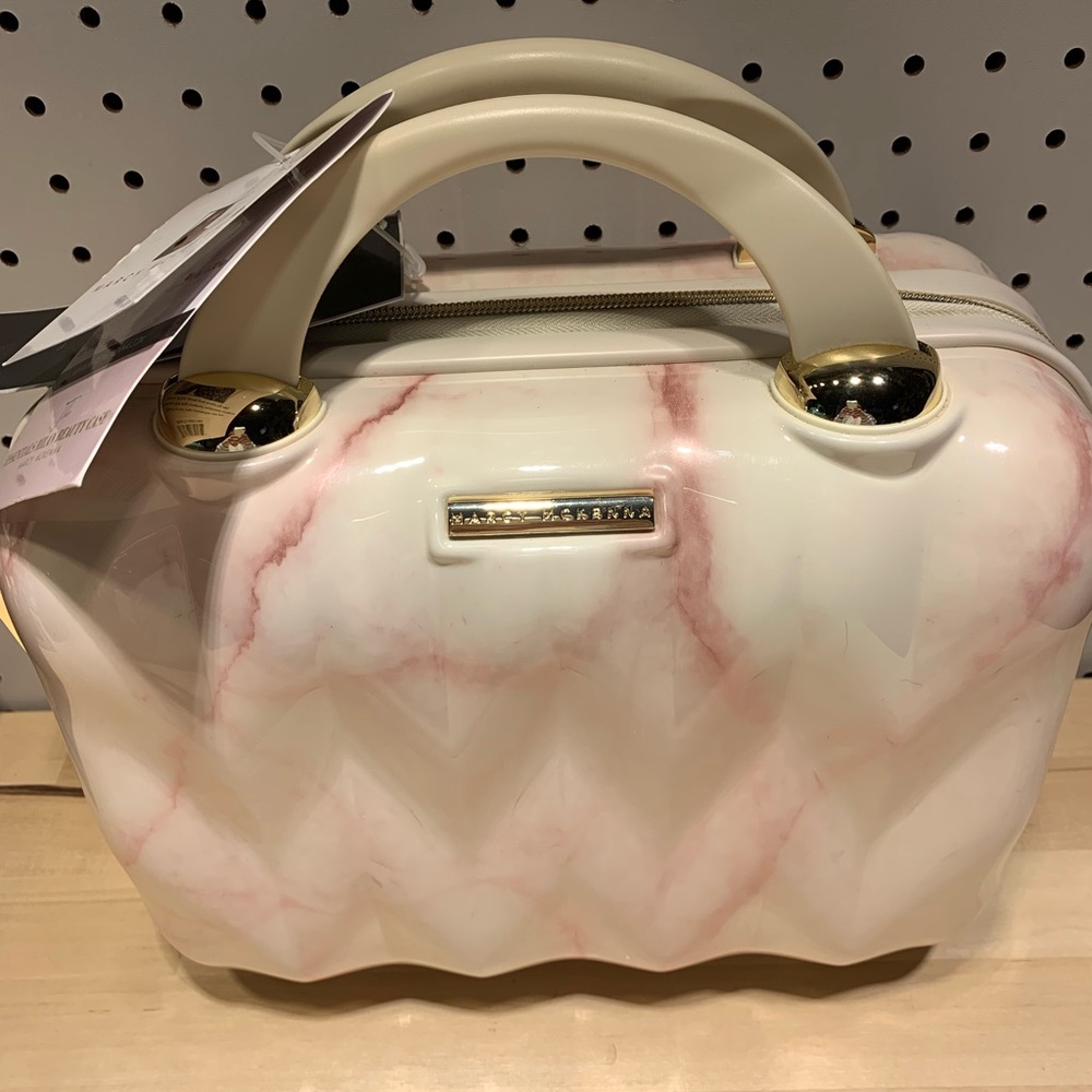 Marcy Mckenna The Essentials Milan Beauty Case Pink Gold Hard Case NWT